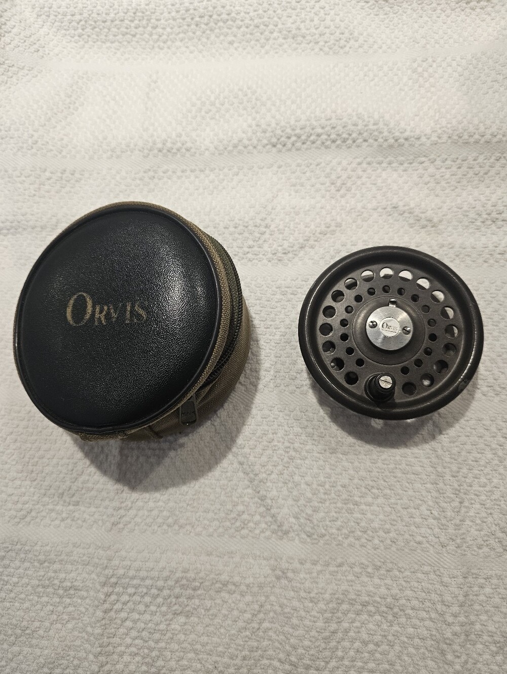 Vintage Orvis Battenkill Fly Fishing Spare Spool w/ Orvis Case
